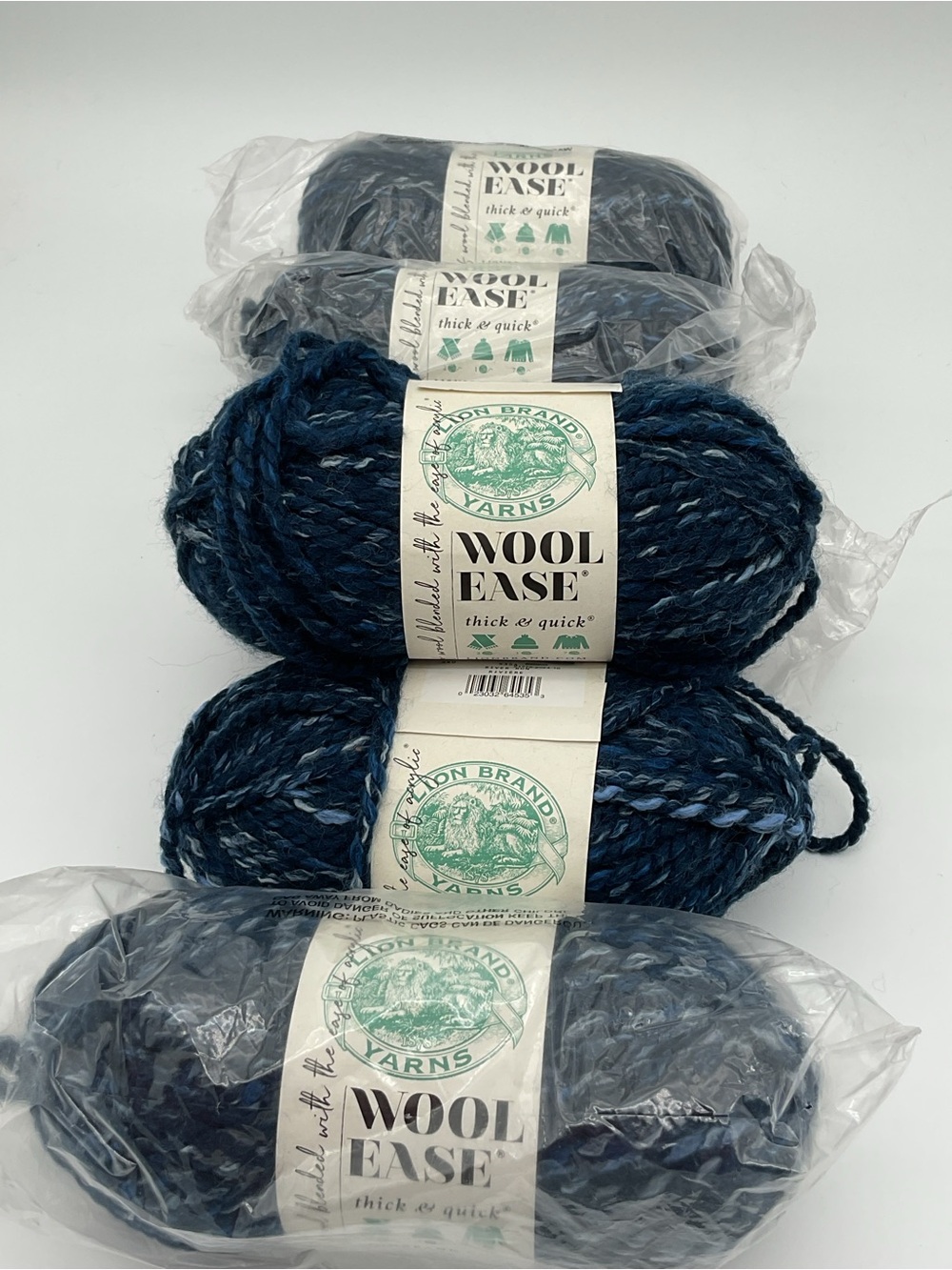 6 Skeins Wool Ease Thick & Quick Variegated Yarn - River Run lot 655905